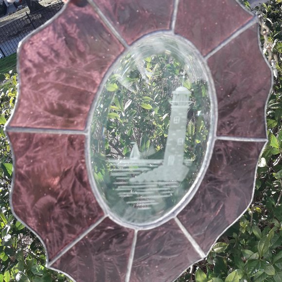 Stained Glass Etched Suncatcher Window Panel Lighthouse Bird Sailboat - Picture 10 of 14